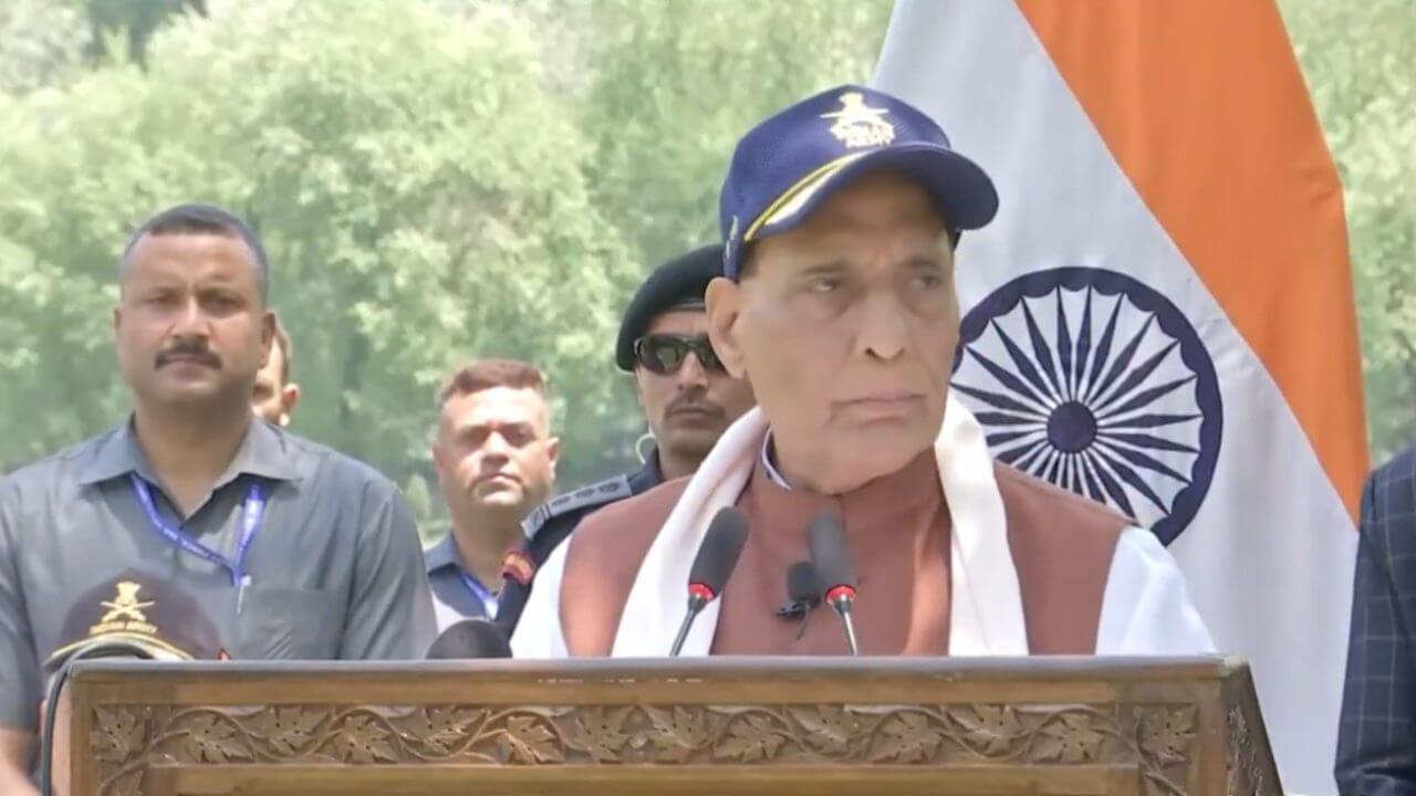 Defence Minister Rajnath Singh reached Jammu and Kashmir after Operation Sindoor,